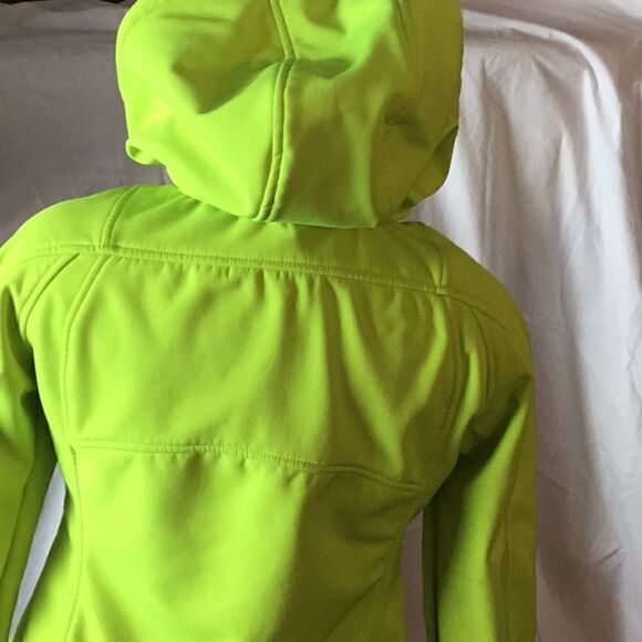 Ladies winter jacket in bright yellow/green medium - Picture 4 of 8